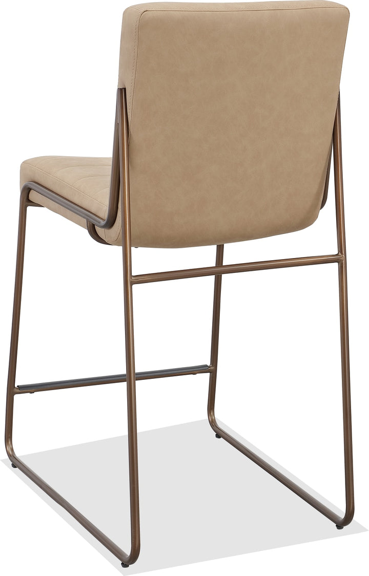 Madison Metal Frame Counter Stool in Honey Synthetic Leather – view 4