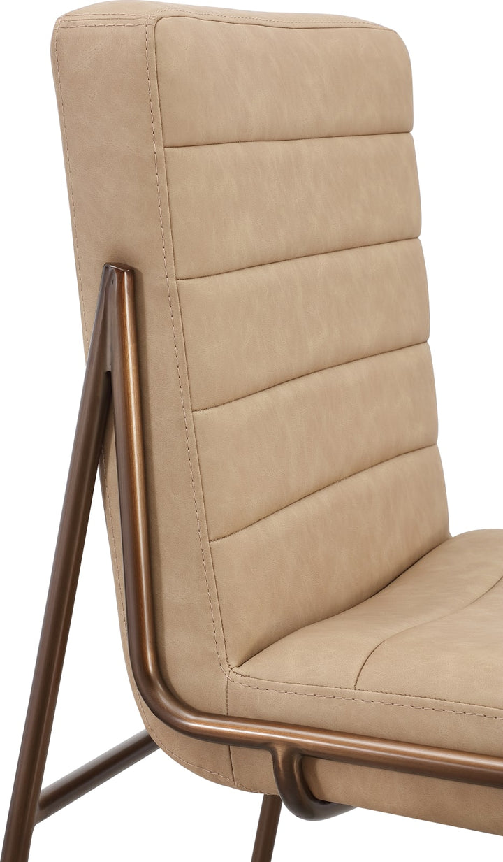 Madison Metal Frame Counter Stool in Honey Synthetic Leather – view 5