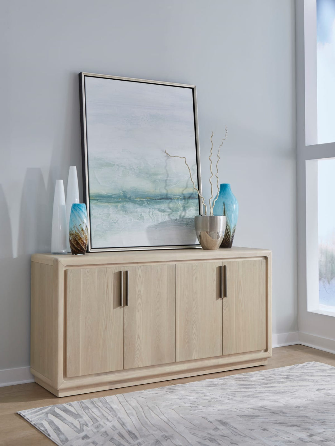 Magnolia 4 Door Wooden Sideboard in Daffodil