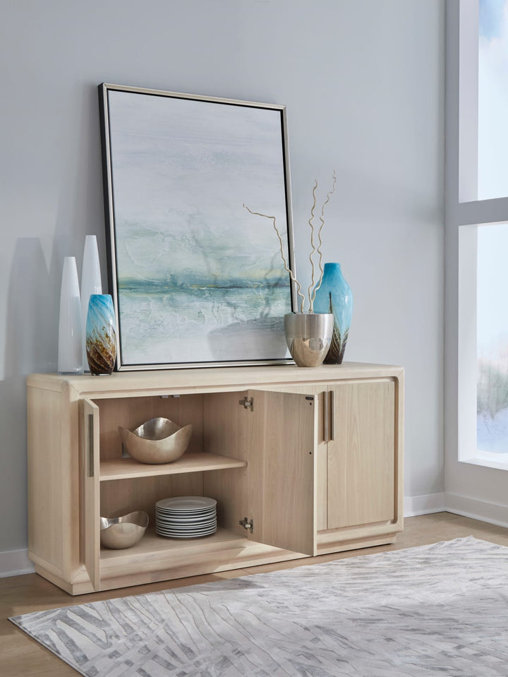 Magnolia 4 Door Wooden Sideboard in Daffodil – view 2