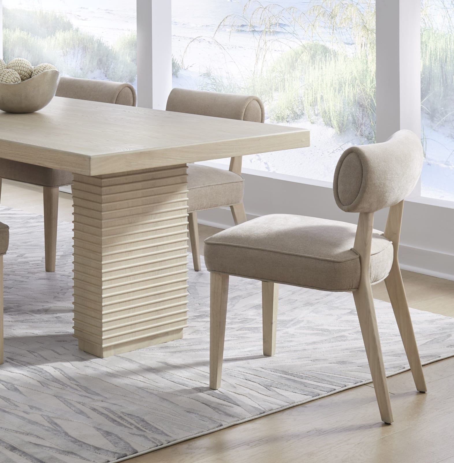 Magnolia Wood Frame Upholstered Dining Chair in Brown Sugar Chenille – view 2