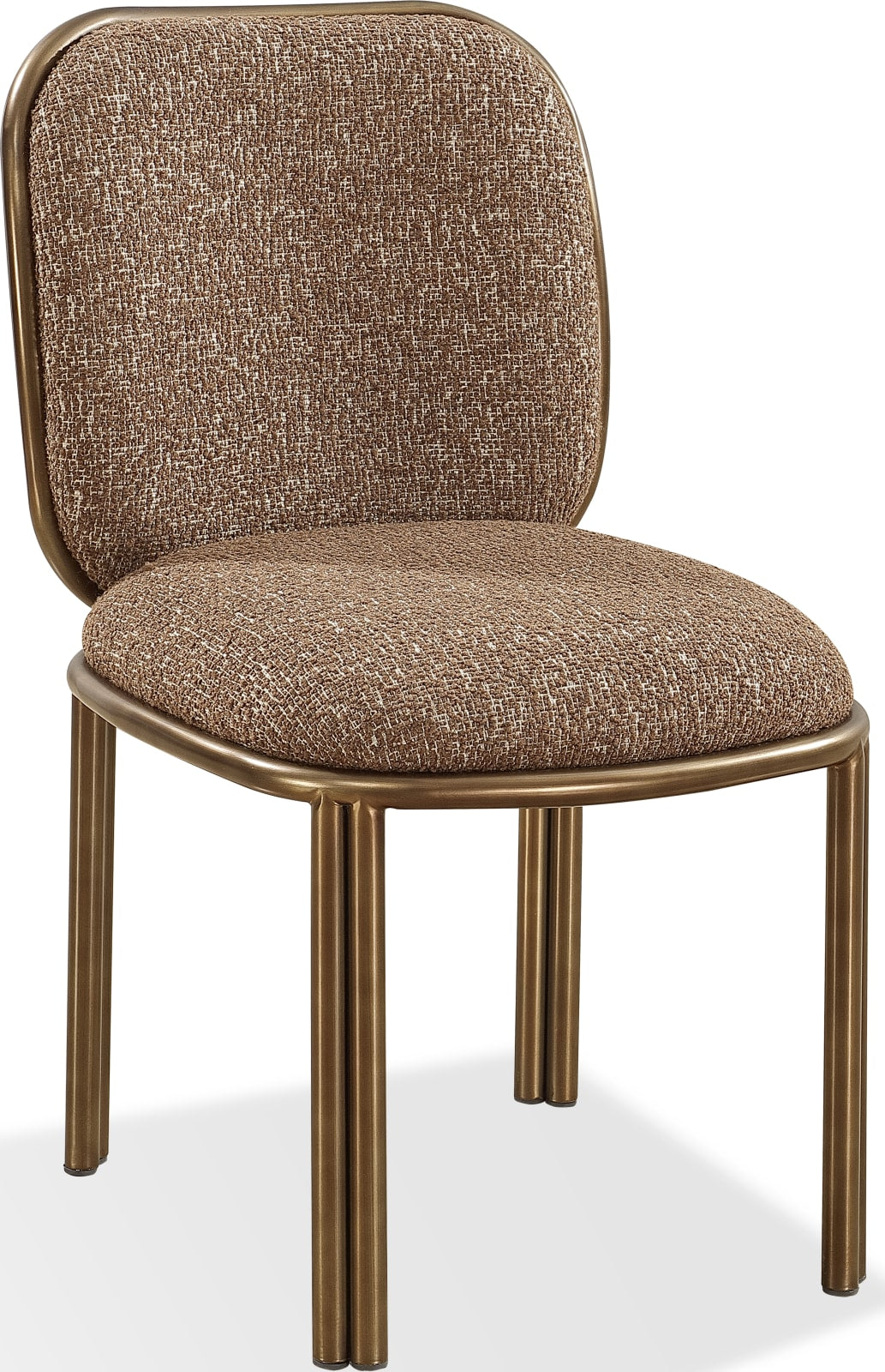 Mataranka Dining Chair in Giraffe Chenille and Brushed Golden Stainless Steel – view 6