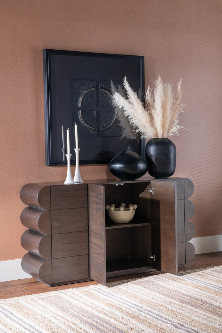Mataranka Four Door Walnut Sideboard in Bistre – view 2