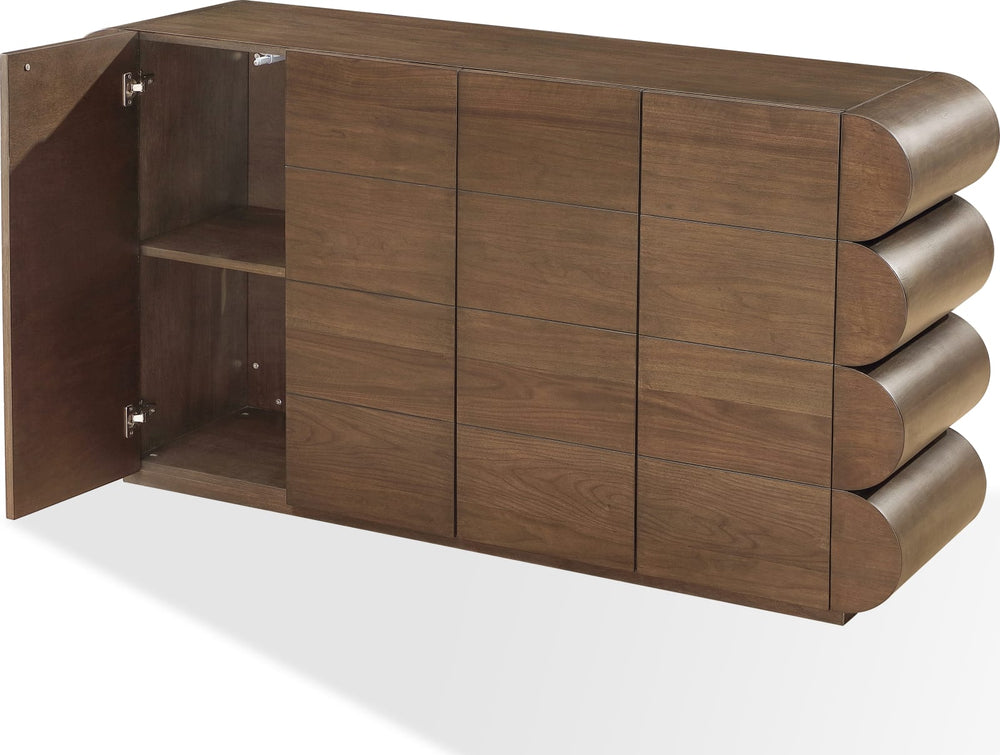 Mataranka Four Door Walnut Sideboard in Bistre – view 4