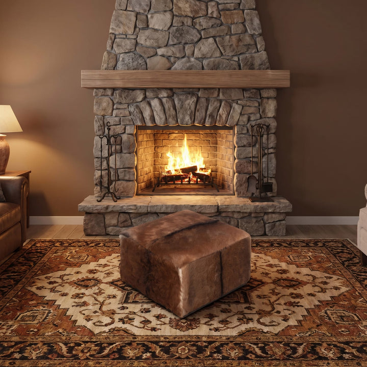 Matola Sq Ottoman - Acorn