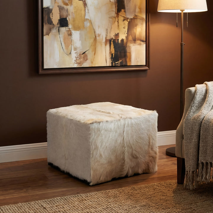 Matola Sq Ottoman - Macadamia