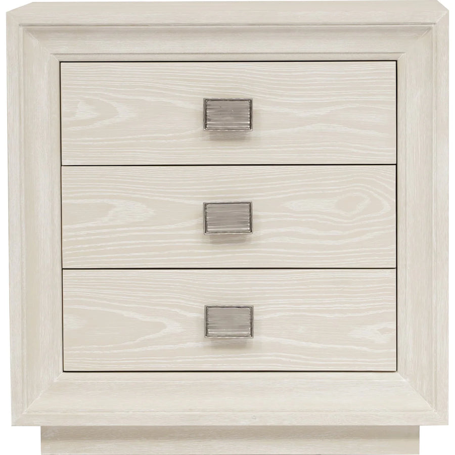 Modus Furniture Msnf81 Maxime Three Drawer Usb Charging Nightstand In Ash