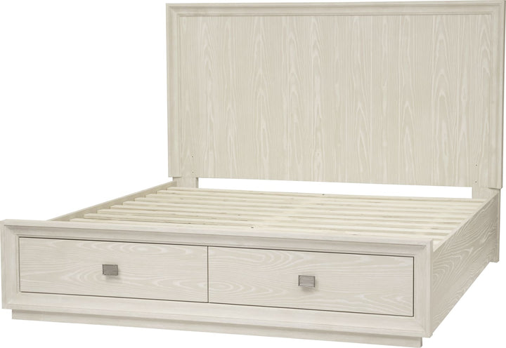 Maxime California King-size Two Drawer Footboard Storage Bed In Ash – view 10