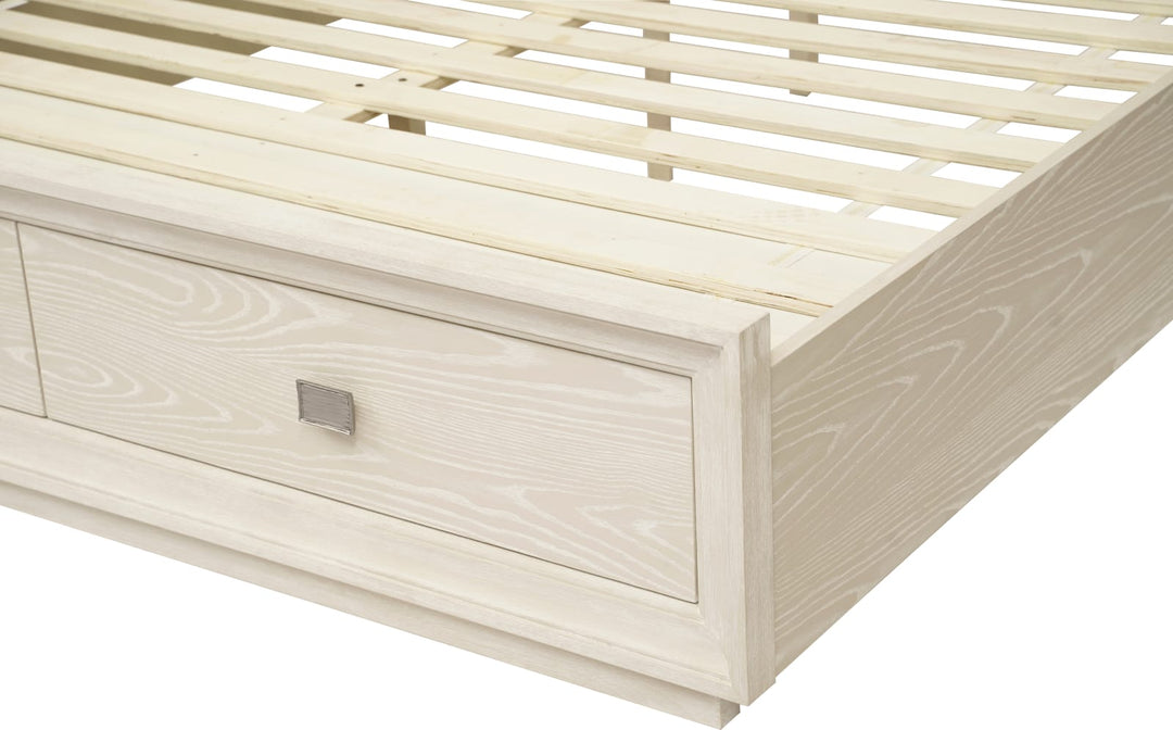 Maxime California King-size Two Drawer Footboard Storage Bed In Ash – view 12