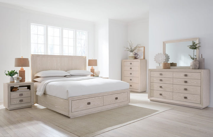 Maxime California King-size Two Drawer Footboard Storage Bed In Ash – view 13