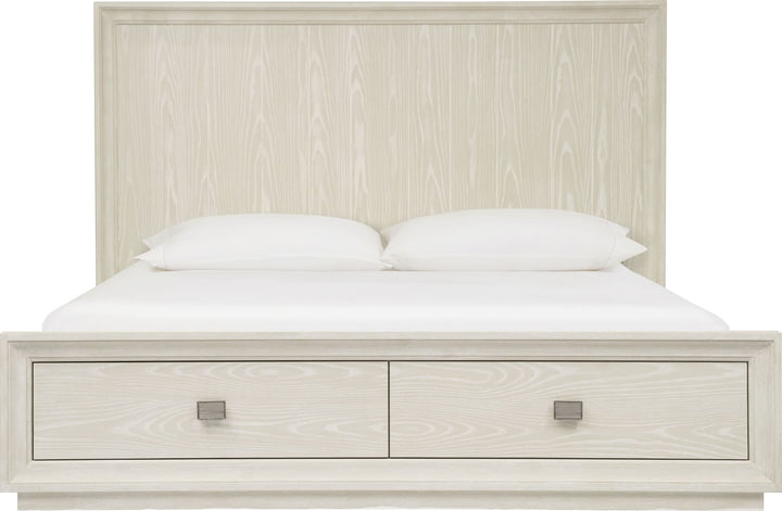 Maxime King-size Two Drawer Footboard Storage Bed In Ash – view 4
