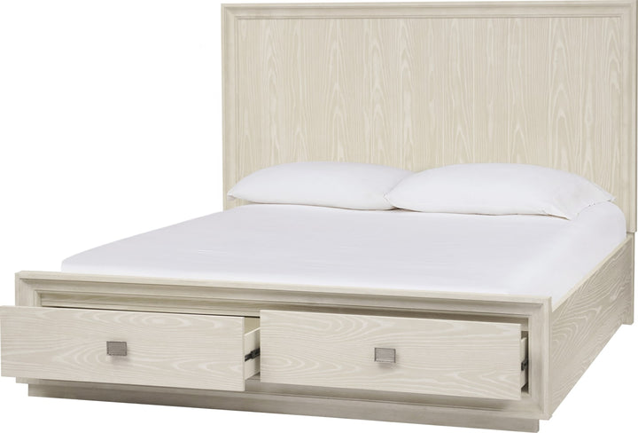 Maxime California King-size Two Drawer Footboard Storage Bed In Ash – view 5