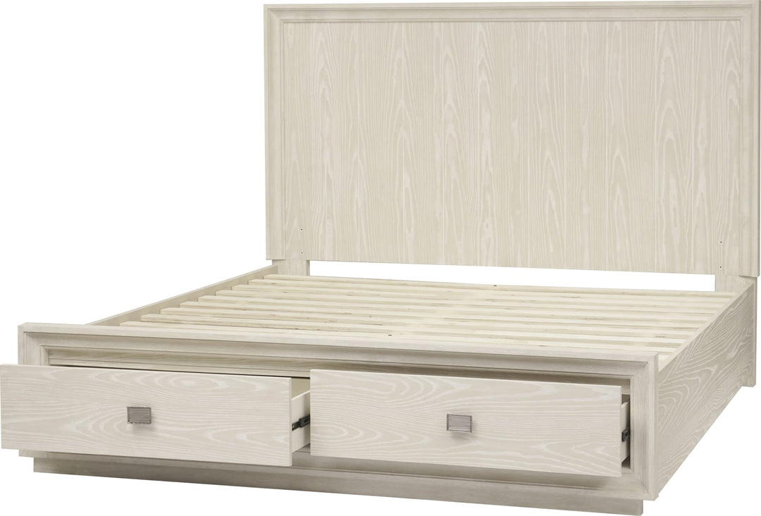 Maxime California King-size Two Drawer Footboard Storage Bed In Ash – view 9