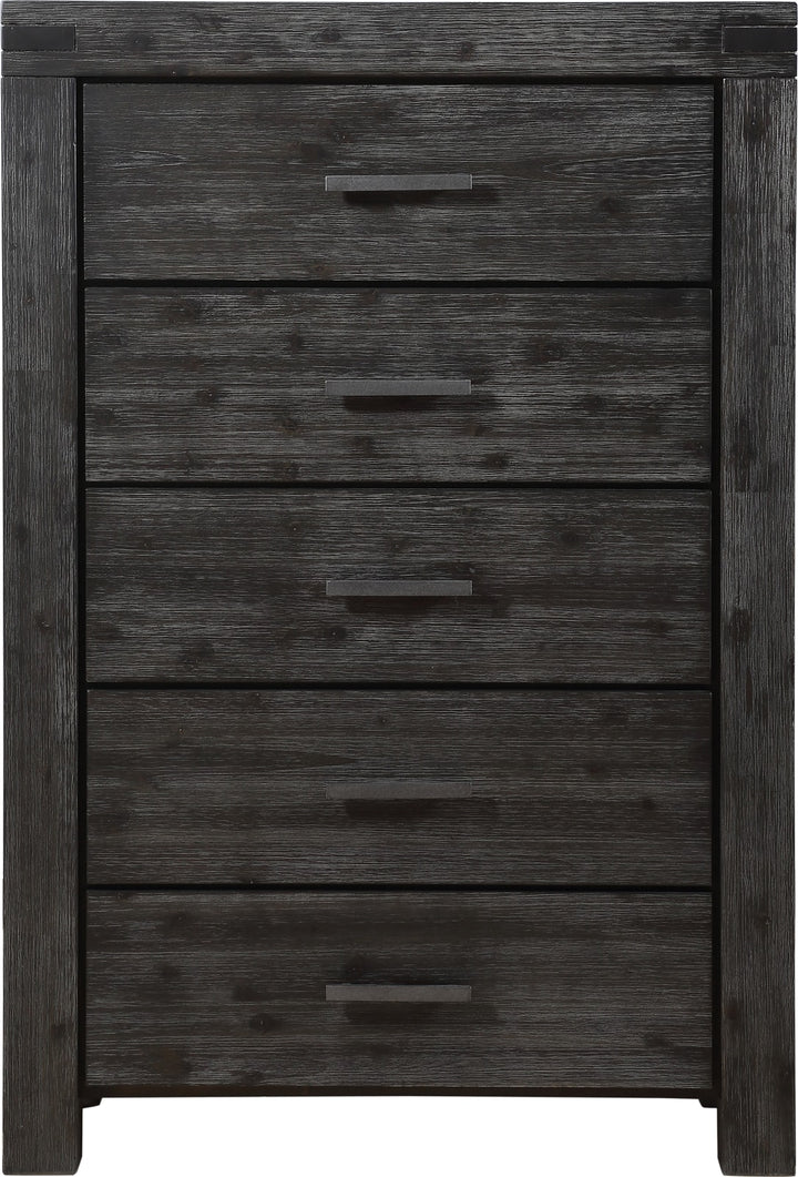 Meadow Five Drawer Solid Wood Chest in Graphite (2024) – view 4
