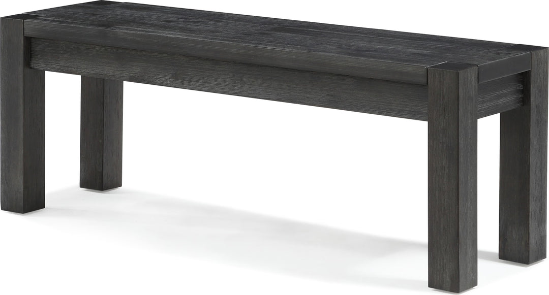 Meadow Solid Wood Bench in Graphite – view 3