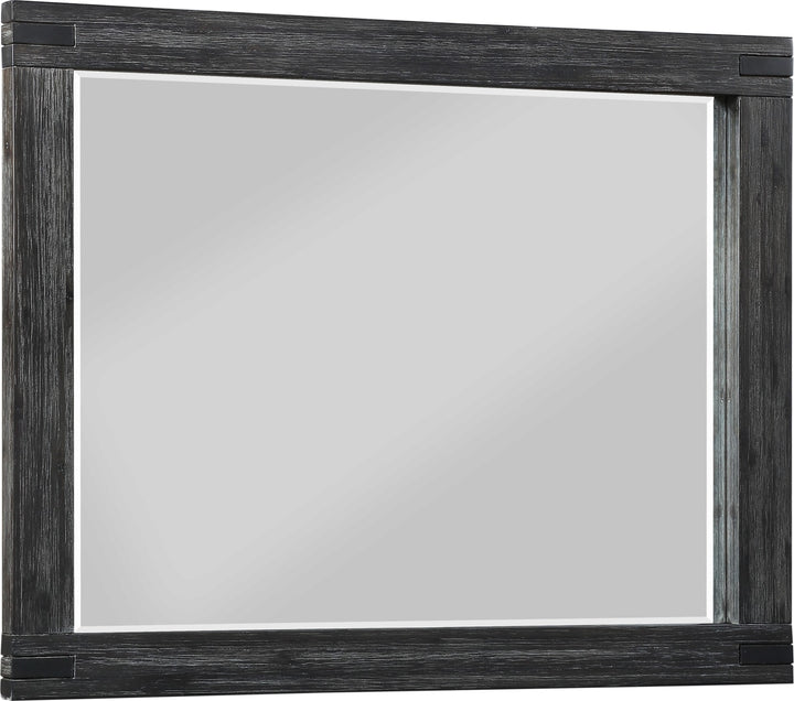 Meadow Solid Wood Beveled Glass Solid Wood Mirror in Graphite – view 3