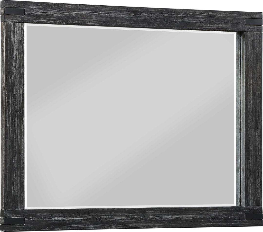 Meadow Solid Wood Beveled Glass Solid Wood Mirror in Graphite – view 3