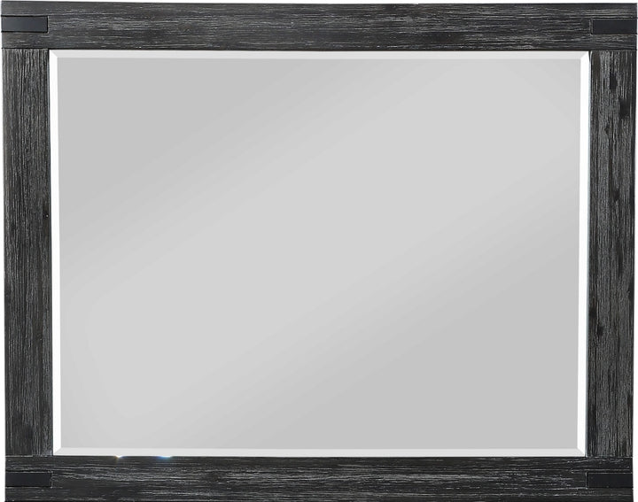 Meadow Solid Wood Beveled Glass Solid Wood Mirror in Graphite – view 4