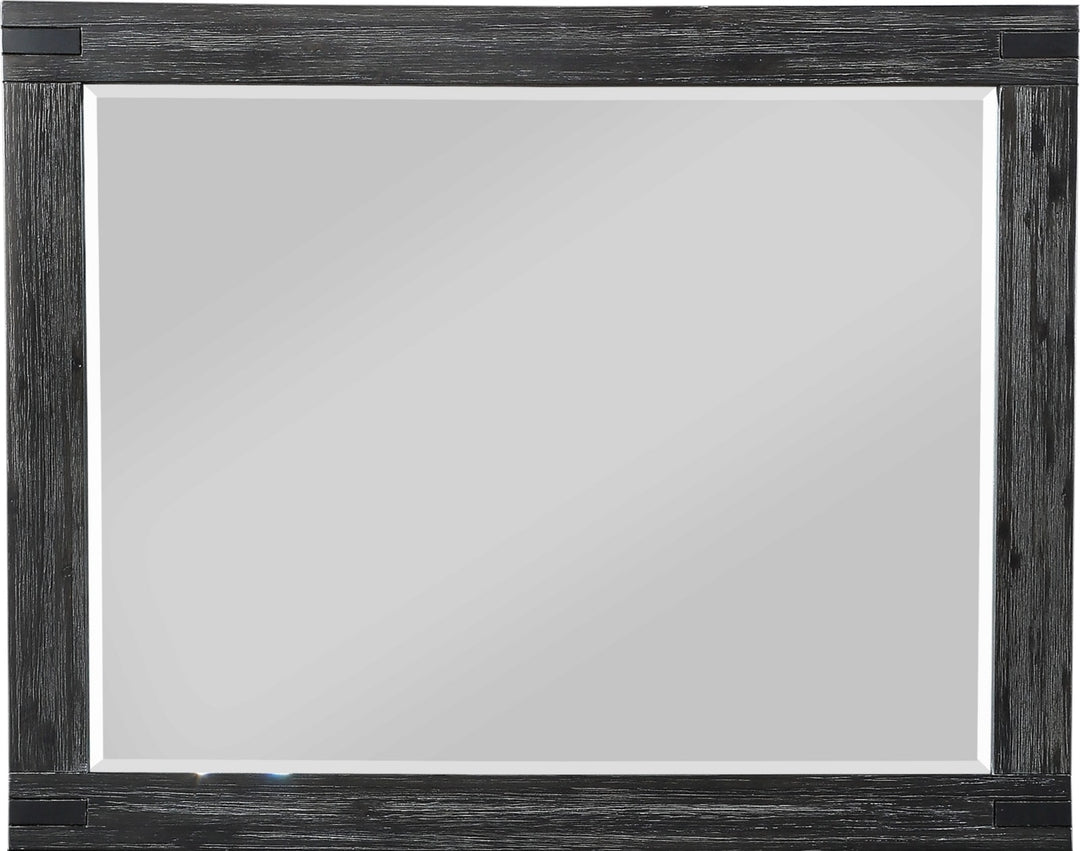 Meadow Solid Wood Beveled Glass Solid Wood Mirror in Graphite – view 4
