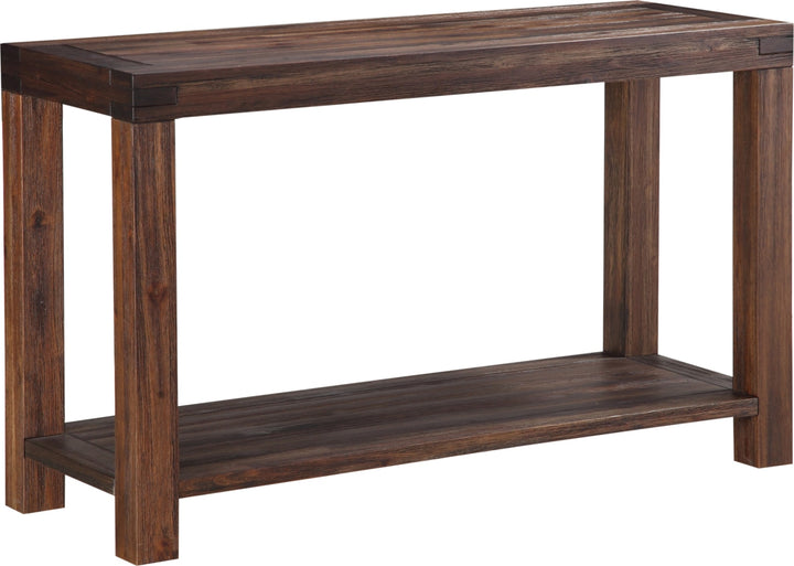 Meadow Solid Wood Console Table in Brick Brown – view 2