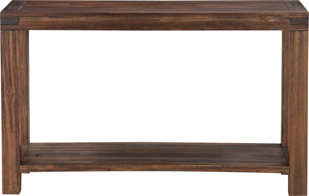 Meadow Solid Wood Console Table in Brick Brown – view 3