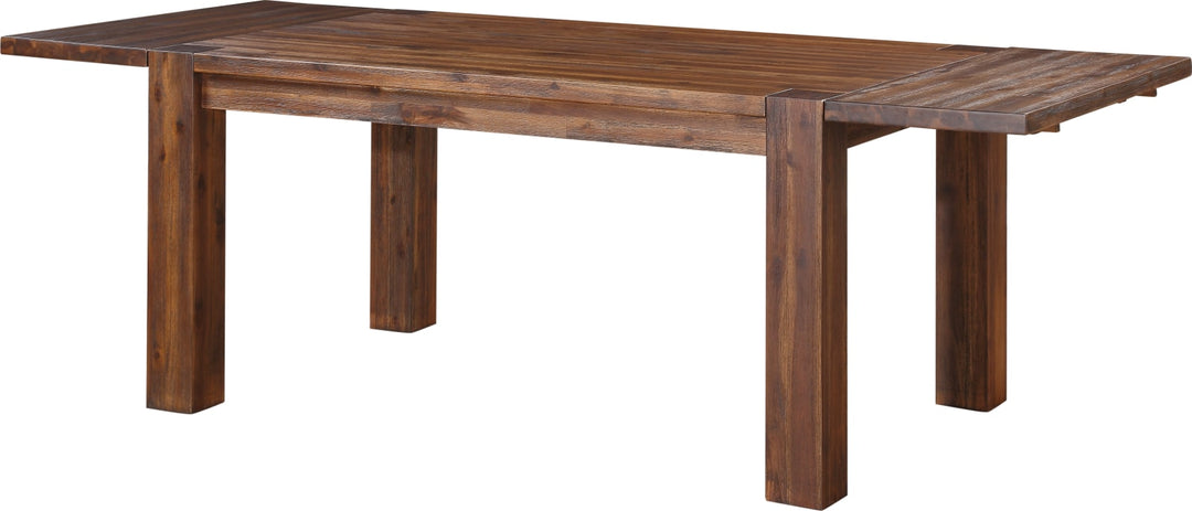 Meadow Solid Wood Extending Dining Table in Brick Brown – view 17
