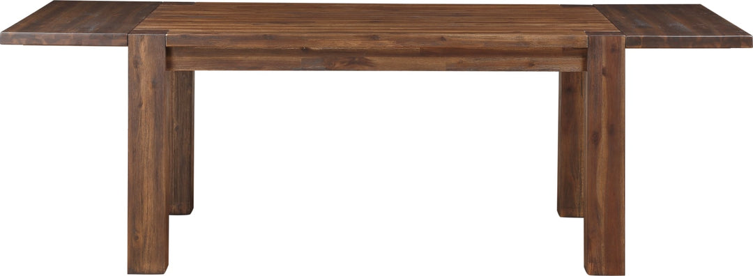 Meadow Solid Wood Extending Dining Table in Brick Brown – view 18