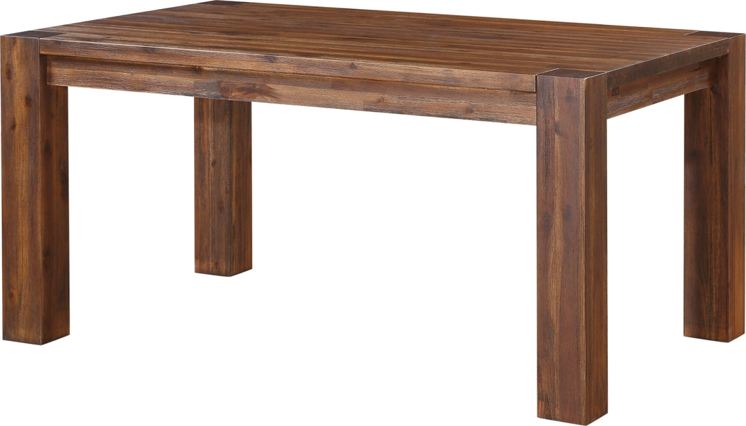 Meadow Solid Wood Extending Dining Table in Brick Brown – view 19