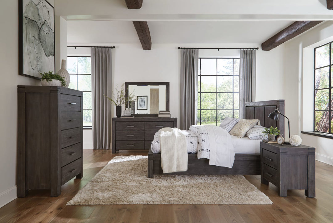 Meadow Queen-Size Solid Wood Storage Bed in Graphite – view 2