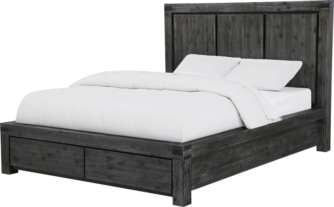 Meadow King-Size Solid Wood Storage Bed in Graphite – view 3