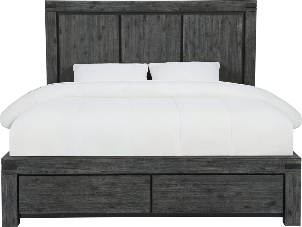 Meadow Queen-Size Solid Wood Storage Bed in Graphite – view 4