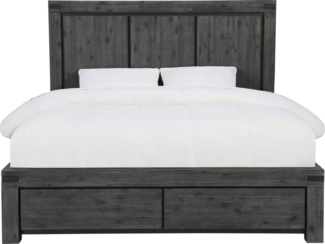 Meadow Queen-Size Solid Wood Storage Bed in Graphite – view 4