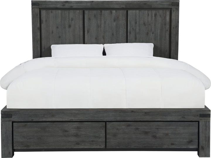 Meadow King-Size Solid Wood Storage Bed in Graphite – view 4