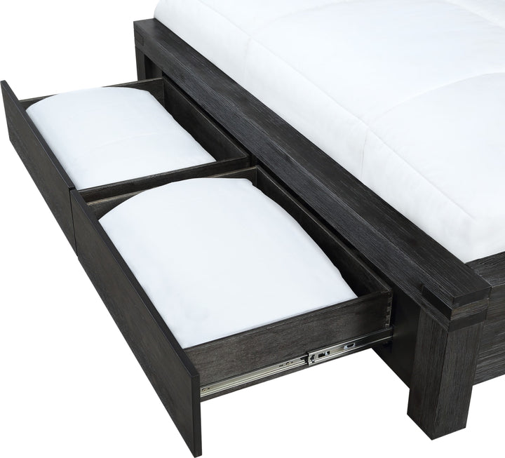 Meadow Queen-Size Solid Wood Storage Bed in Graphite – view 6