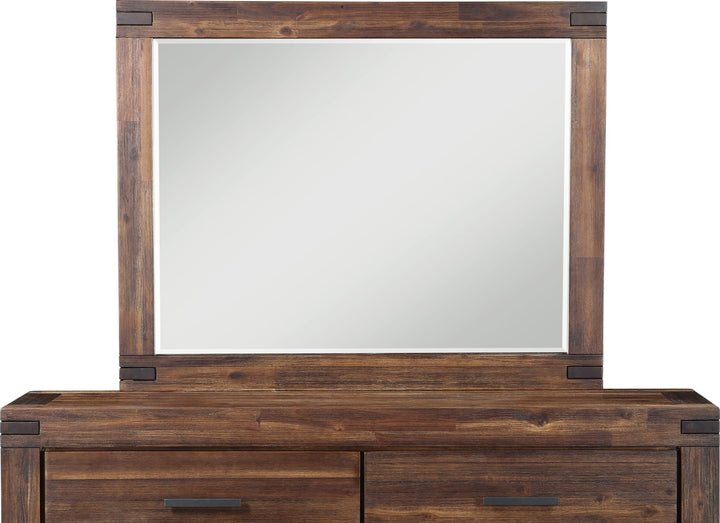 Meadow Solid Wood Mirror in Brick Brown – view 4