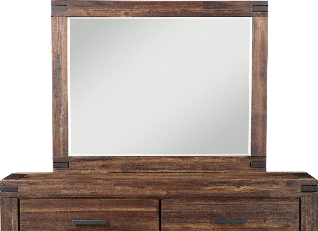 Meadow Solid Wood Mirror in Brick Brown – view 4