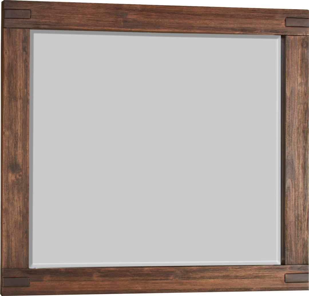 Meadow Solid Wood Mirror in Brick Brown – view 5