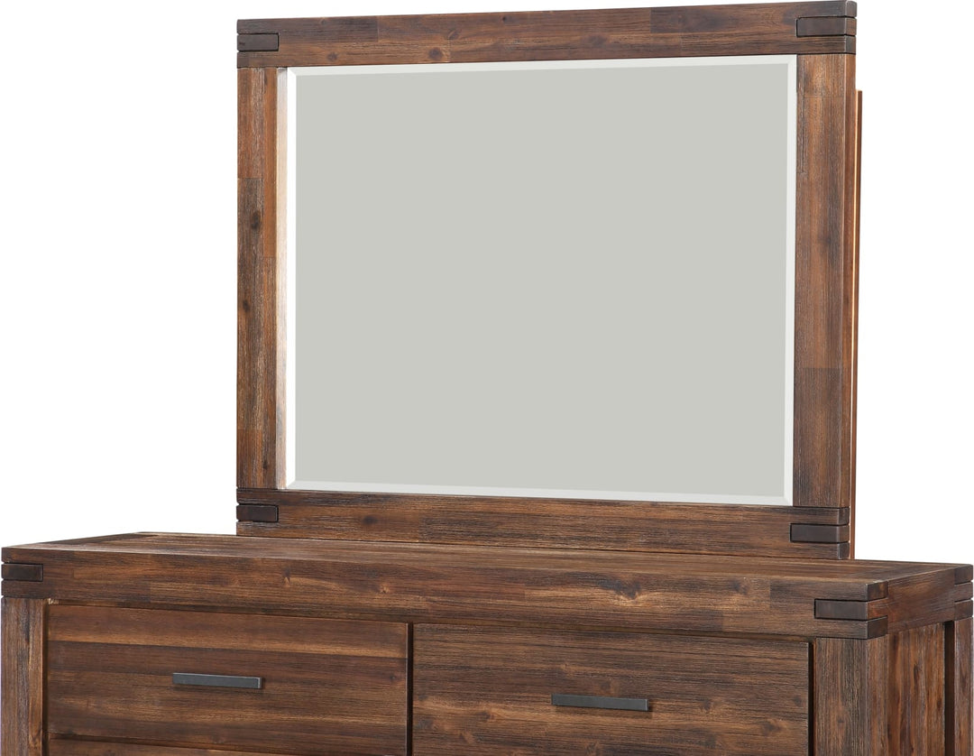 Meadow Solid Wood Mirror in Brick Brown – view 6