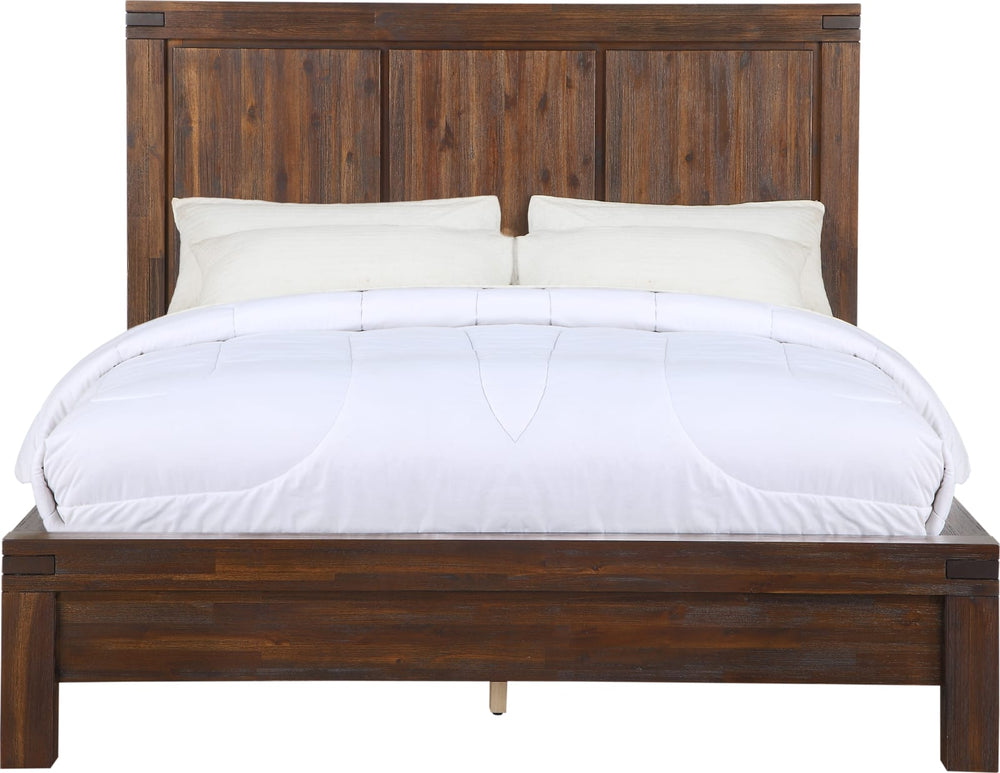 Meadow Queen-size Solid Wood Platform Bed in Brick Brown – view 3