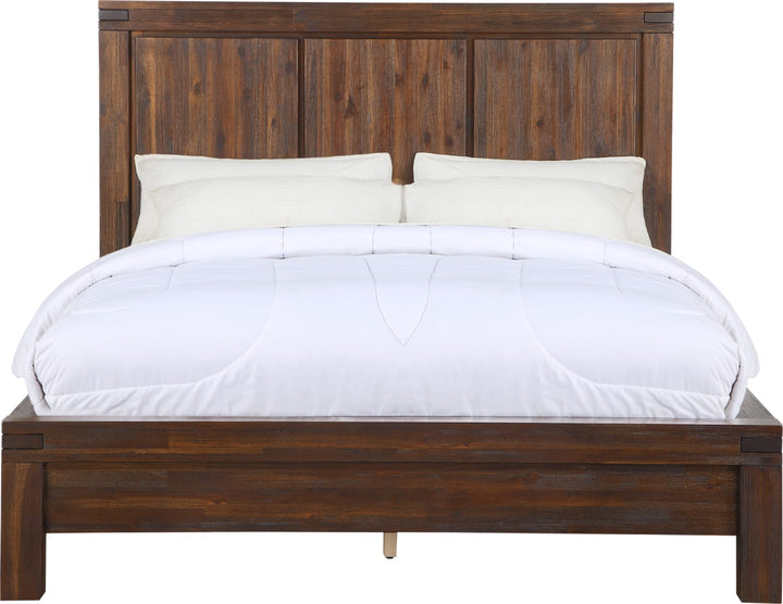 Meadow Full-size Solid Wood Platform Bed in Brick Brown – view 3