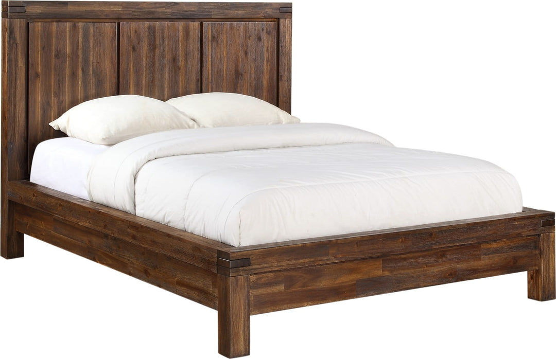 Meadow Full-size Solid Wood Platform Bed in Brick Brown – view 4