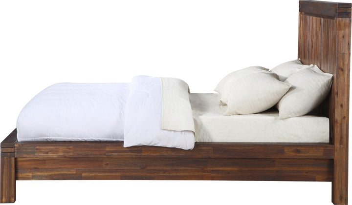 Meadow Queen-size Solid Wood Platform Bed in Brick Brown – view 5