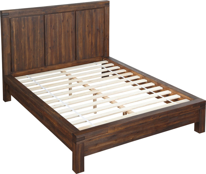 Meadow Full-size Solid Wood Platform Bed in Brick Brown – view 6