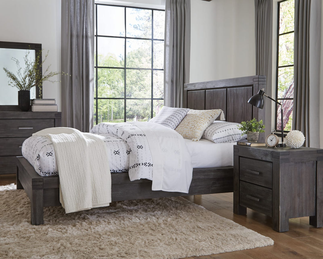 Meadow Queen-Size Solid Wood Platform Bed in Graphite – view 3