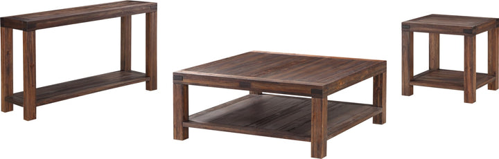 Meadow Solid Wood Square Coffee Table in Brick Brown – view 6