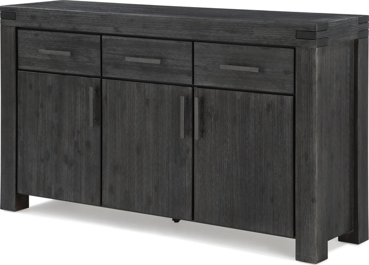 Meadow Solid Wood Three Drawer Three Door Sideboard in Graphite – view 4