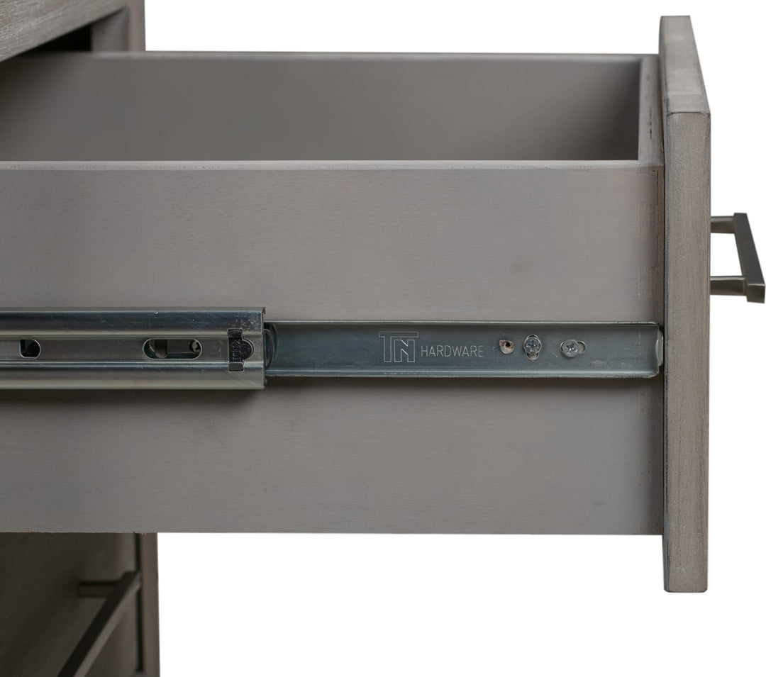 Melbourne Two Drawer Nightstand with USB in Mineral – view 5