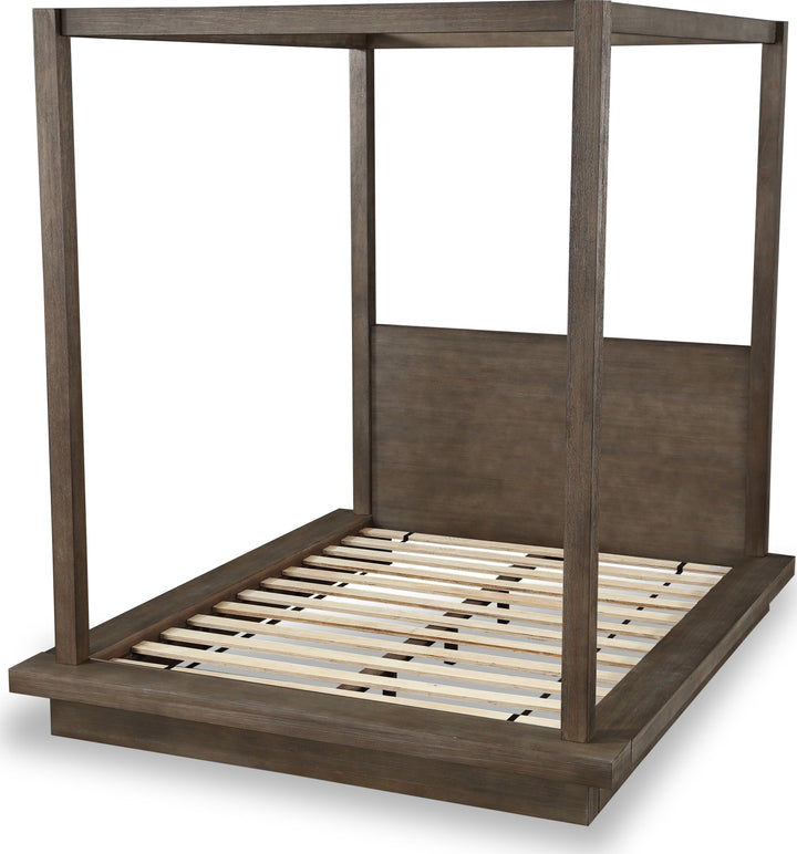 Melbourne Queen-Size Canopy Bed in Dark Pine – view 7