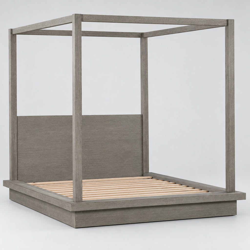 Melbourne Queen-Size Canopy Bed in Mineral view 2
