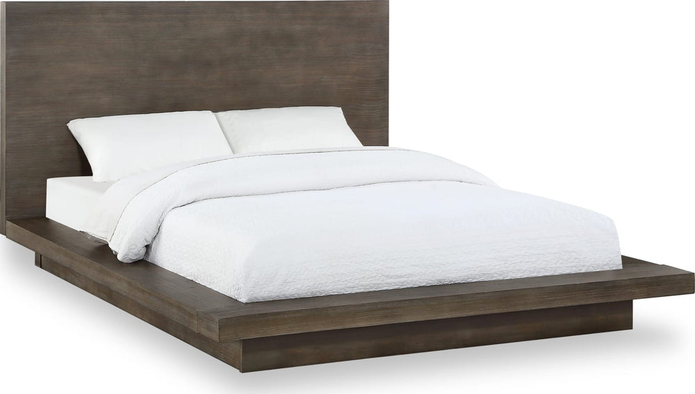 Melbourne California King-Size Panel Bed in Dark Pine – view 3